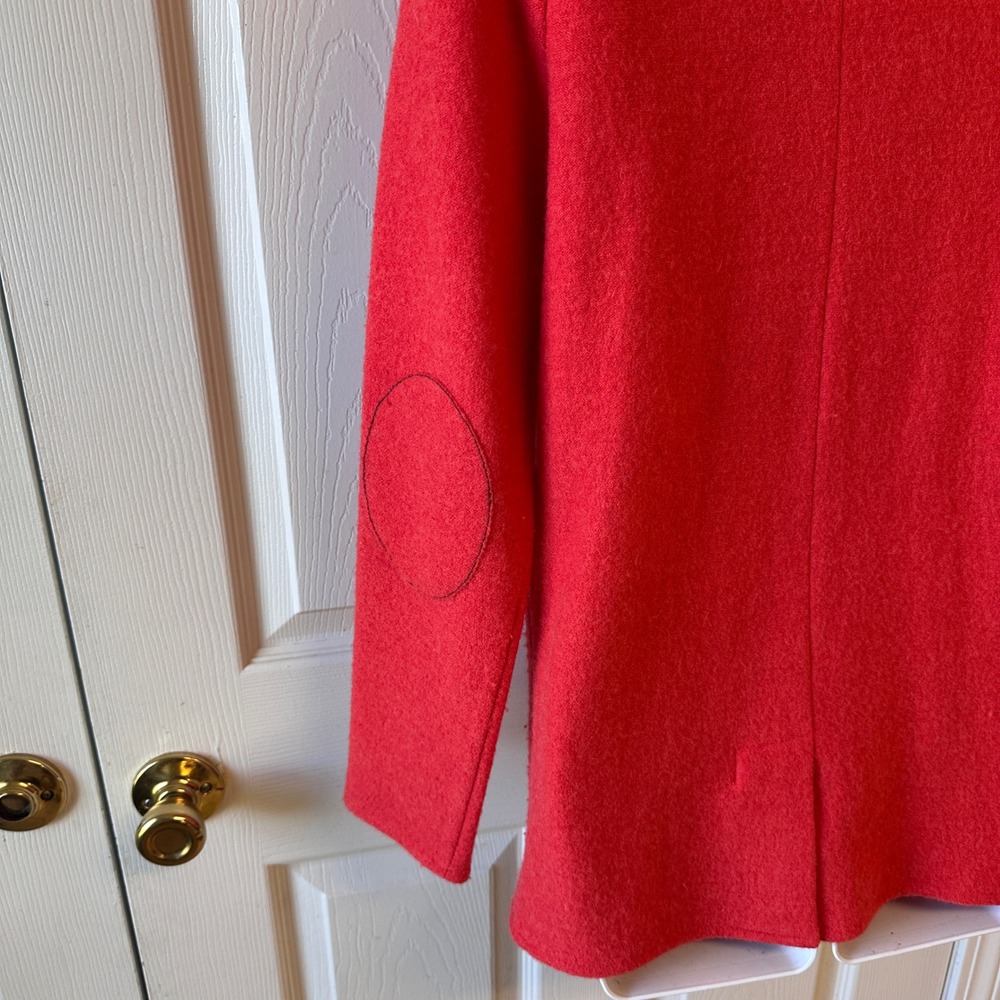 Anthropologie Sparrow Celeste Wool Sweater Blazer Womens XS Red/Orange - Picture 8 of 11